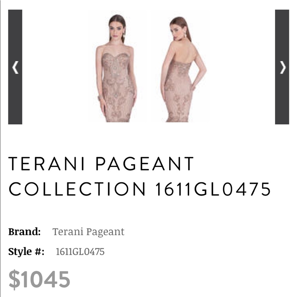 Terani Couture Pageant Gown 1611GL0475 - Picture 2 of 7